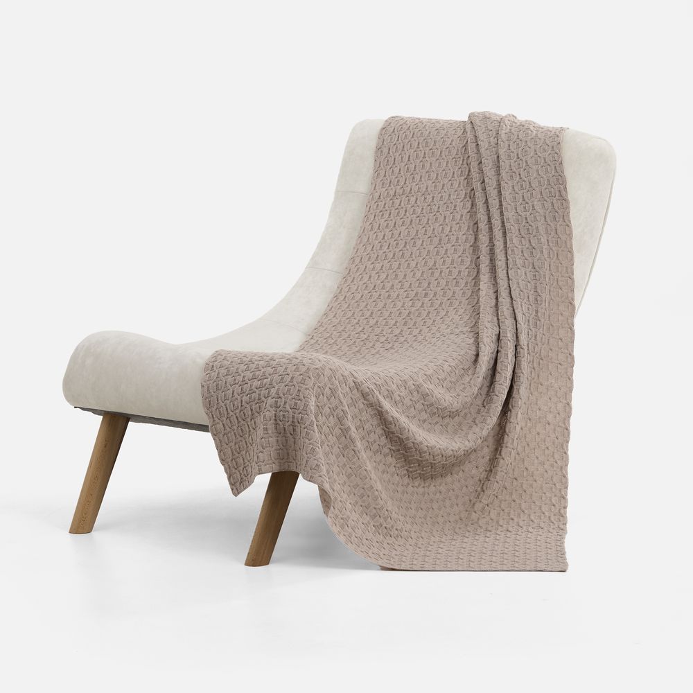 Плед Braidera, бежевый меланж / Миниатюра WWW (1000)