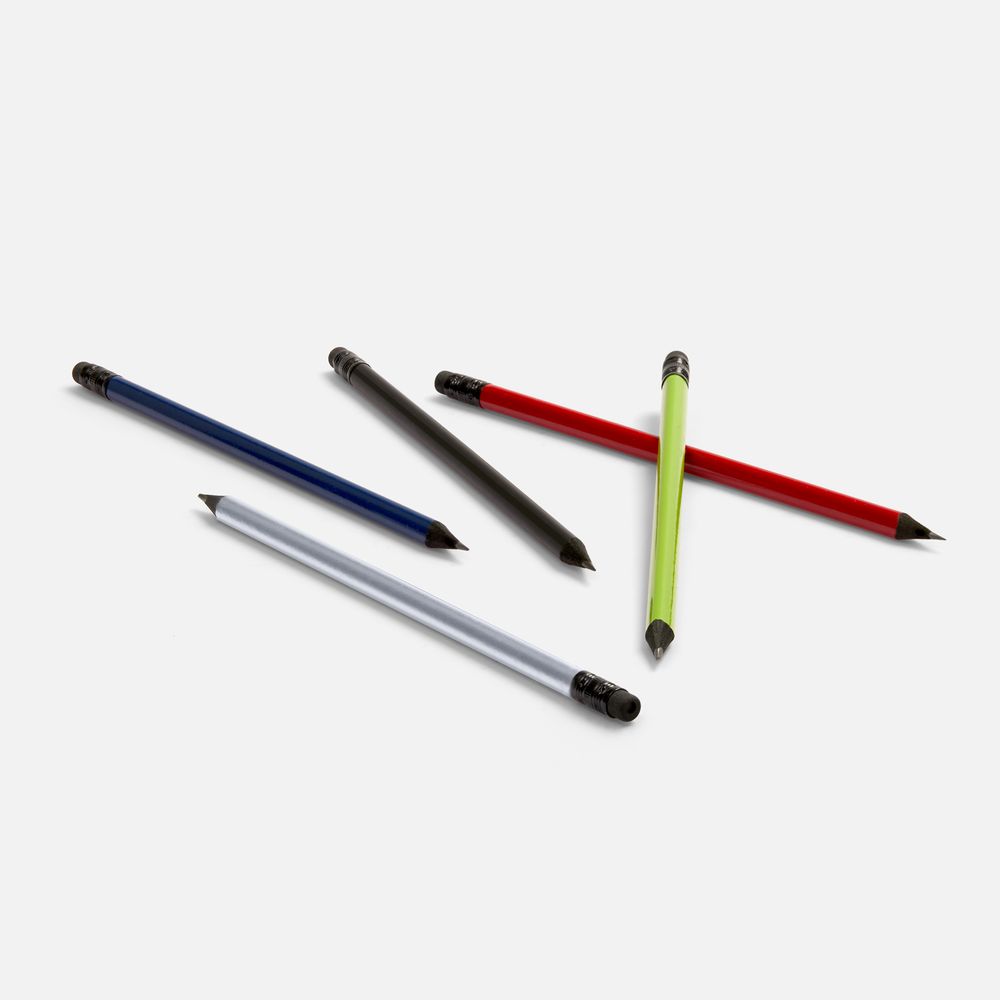 Карандаш простой Triangle Black с ластиком, красный / Миниатюра WWW (1000)