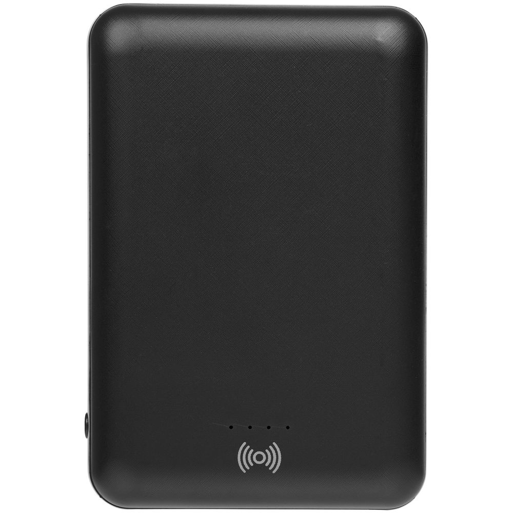 Аккумулятор с беспроводной зарядкой Full Feel Qi 10000 мАч, черный / Миниатюра WWW (1000)