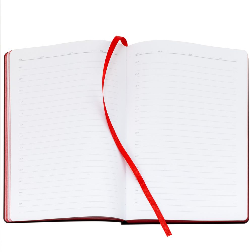 Ежедневник Bookmark, недатированный, черный с красным / Миниатюра WWW (1000)