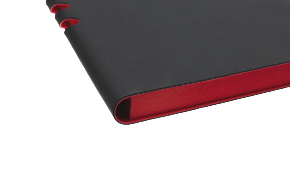 Ежедневник Flexpen Soft Touch, недатированный, черный с красным / Миниатюра WWW (1000)