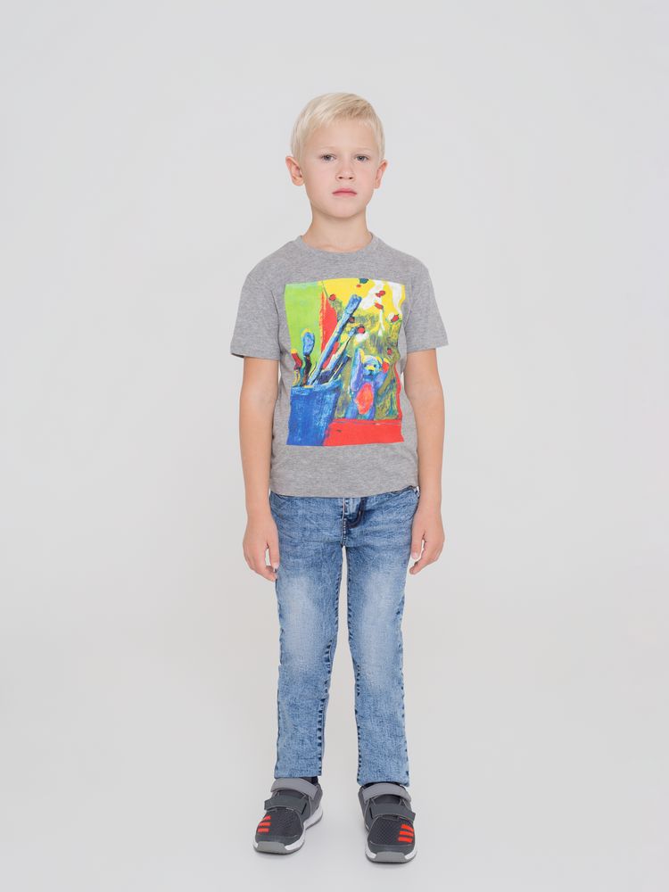 Футболка детская Artist Bear, серый меланж / Миниатюра WWW (1000)