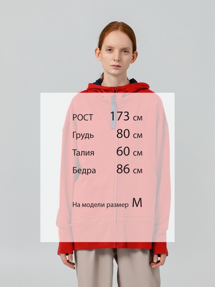 Толстовка унисекс Kosmos 1.0, красная / Миниатюра WWW (1000)