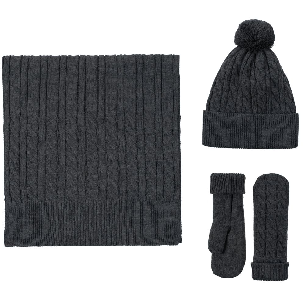 Шарф Heat Trick, черный меланж / Миниатюра WWW (1000)