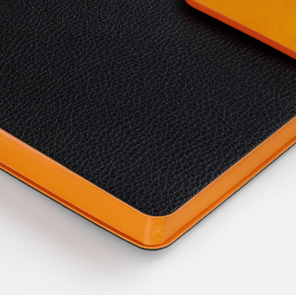 Ежедневник Boom, недатированный, черный с оранжевым / Миниатюра WWW (1000)