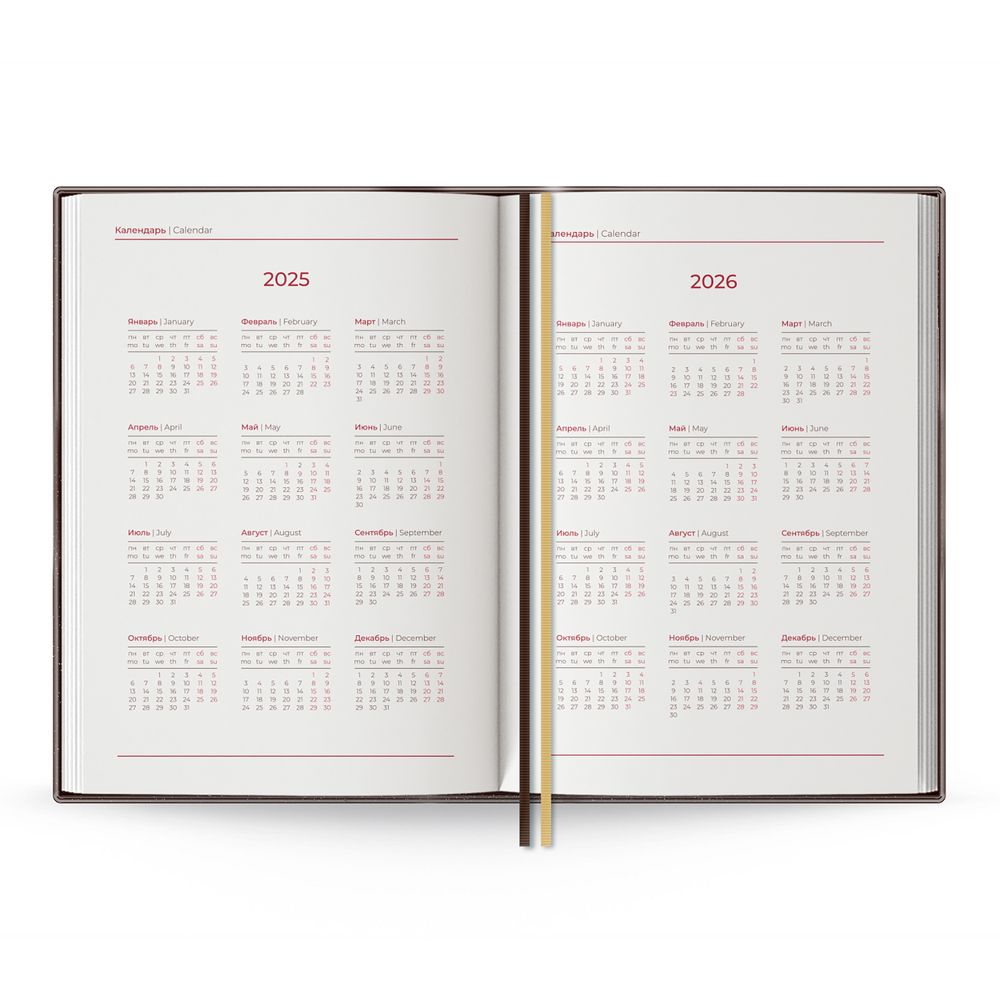 Ежедневник Ronda, датированный, коричневый / Миниатюра WWW (1000)