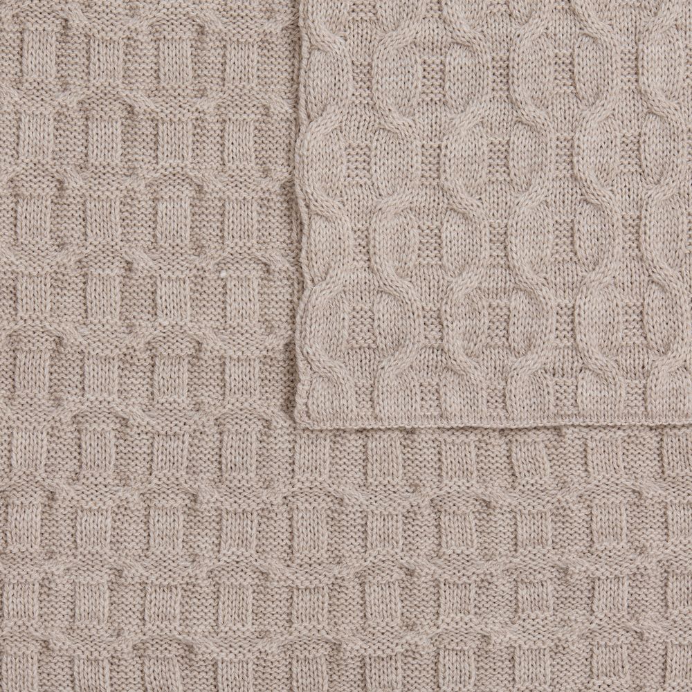 Плед Braidera, бежевый меланж / Миниатюра WWW (1000)