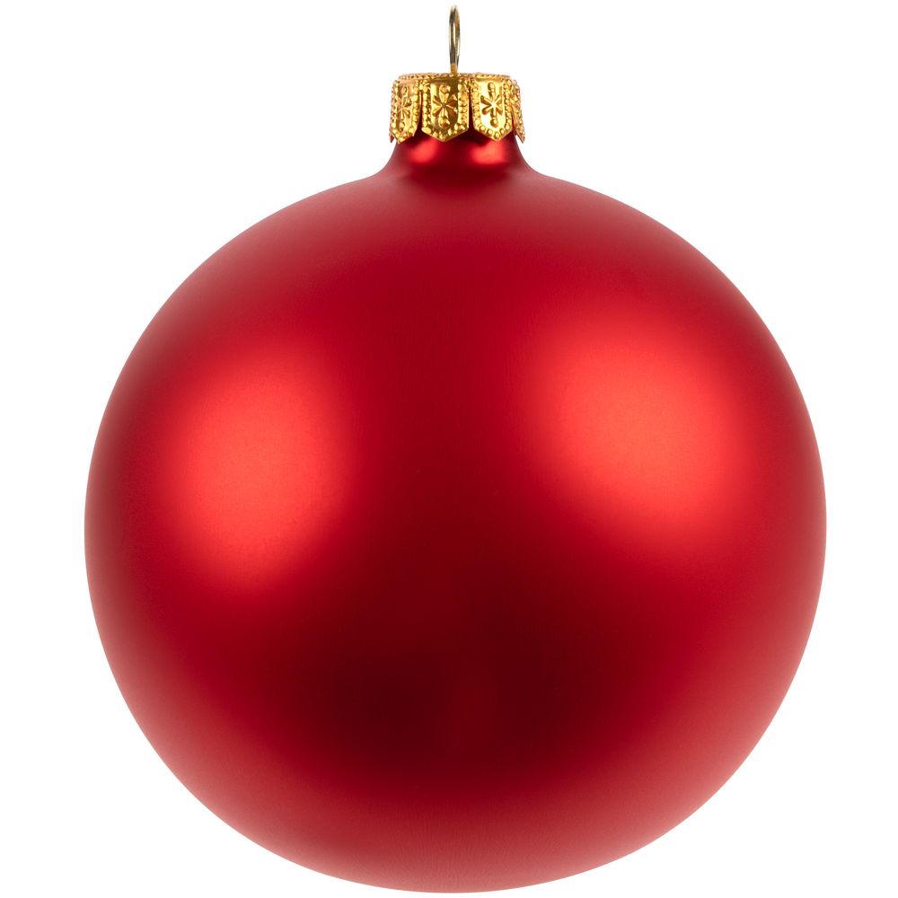 Елочный шар Gala Matt в коробке, красный, 10 см / Миниатюра WWW (1000)