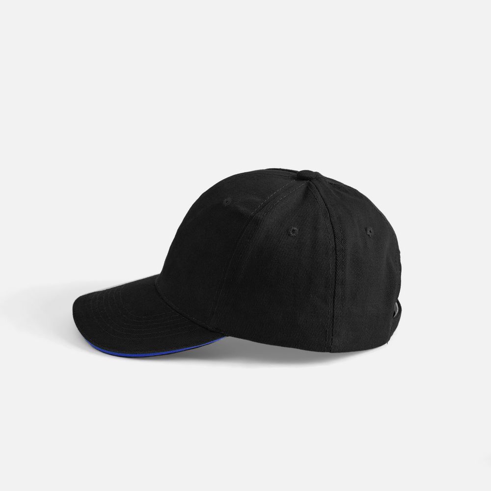 Бейсболка Buffalo, черная с ярко-синим / Миниатюра WWW (1000)