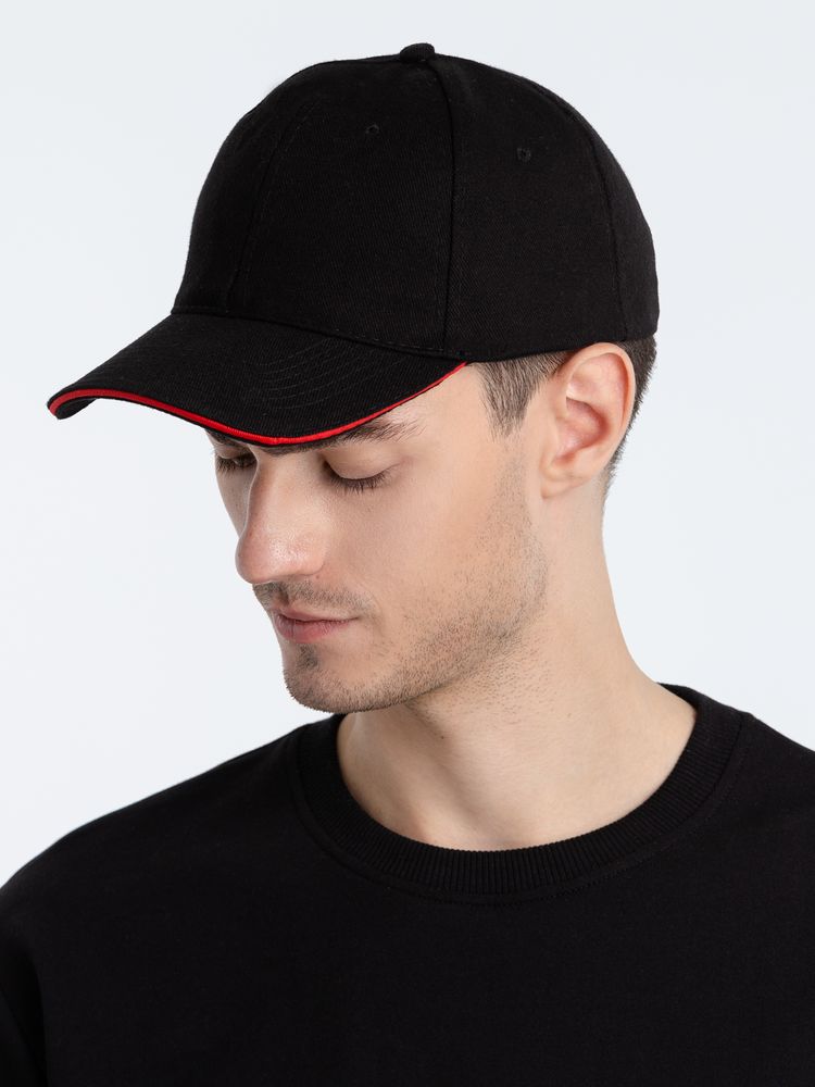 Бейсболка Buffalo, черная с красным / Миниатюра WWW (1000)