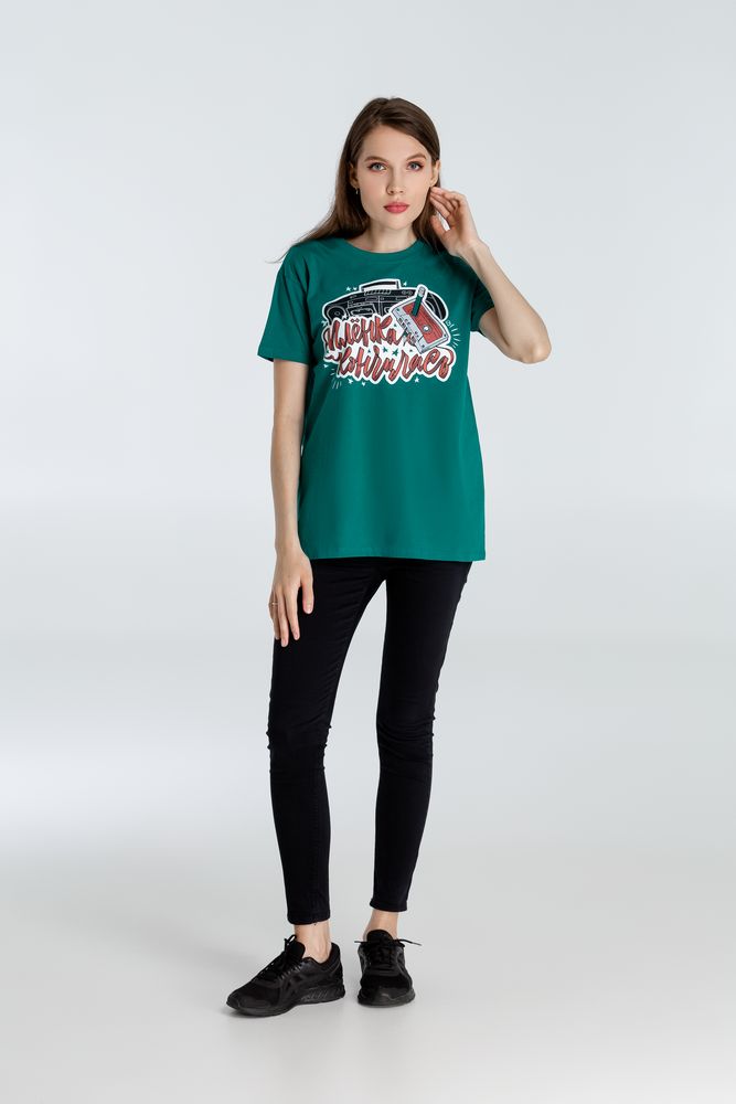 Футболка «Пленка кончилась», изумрудно-зеленая / Миниатюра WWW (1000)