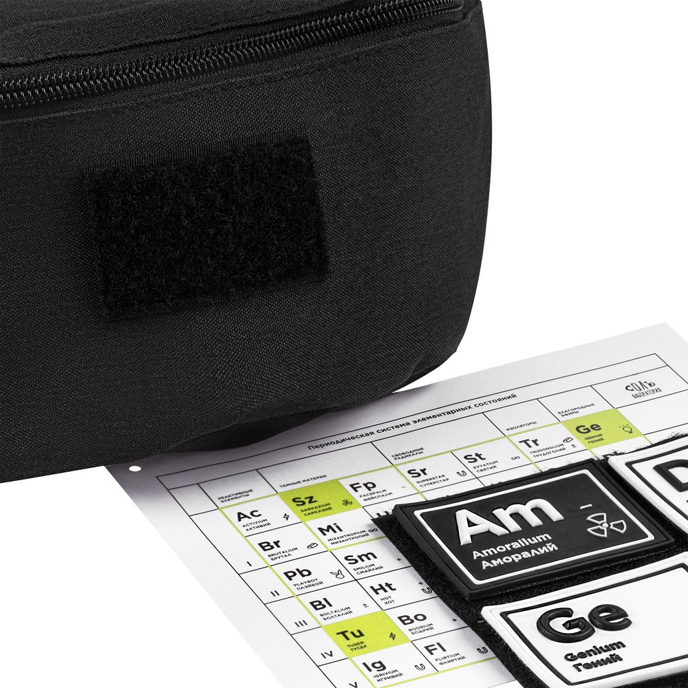 Поясная сумка с патчами «Химия состояний», черная / Миниатюра WWW (1000)