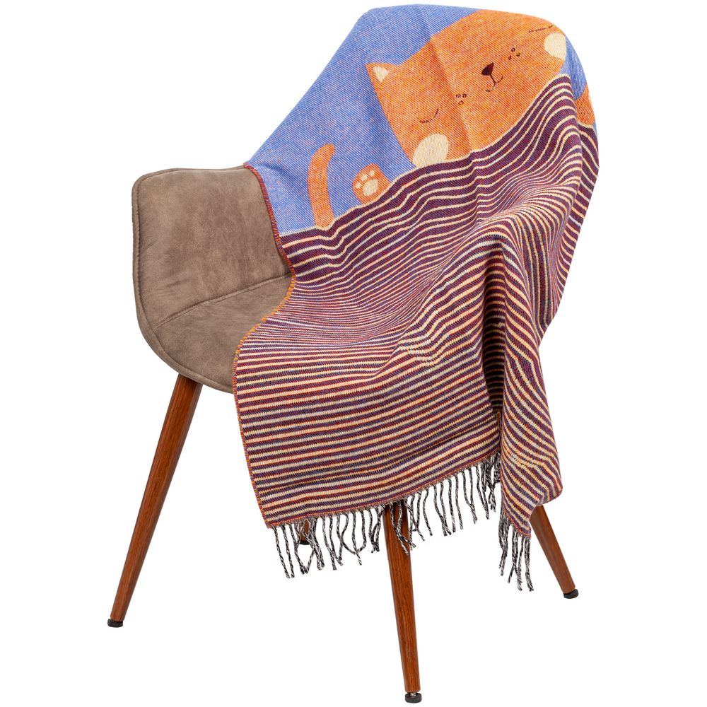 Плед детский Cat, синий / Миниатюра WWW (1000)