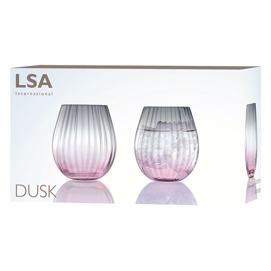 Набор из 2 стаканов Dusk, розовый с серым / Миниатюра WWW (1000)
