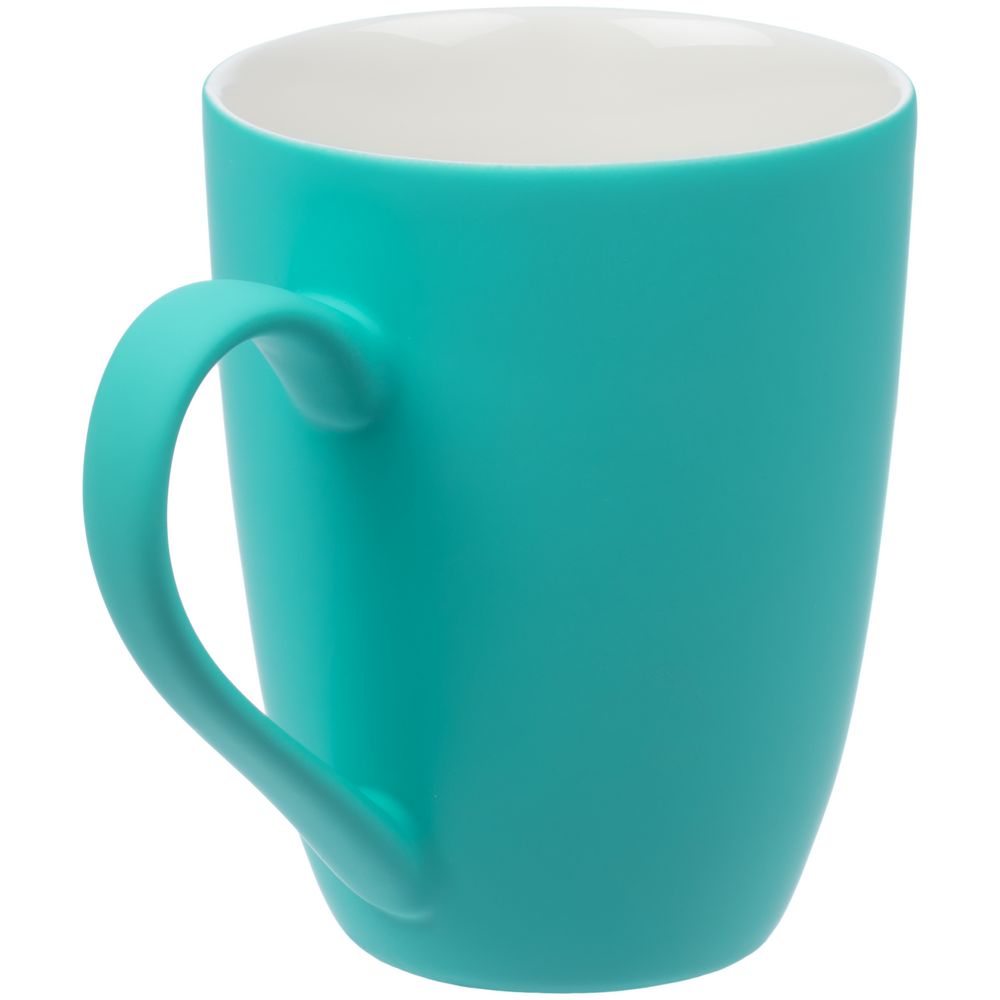 Кружка Good Morning с покрытием софт-тач, ver.2, бирюзовая / Миниатюра WWW (1000)