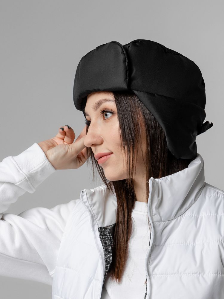 Шапка-ушанка Shelter, черная / Миниатюра WWW (1000)