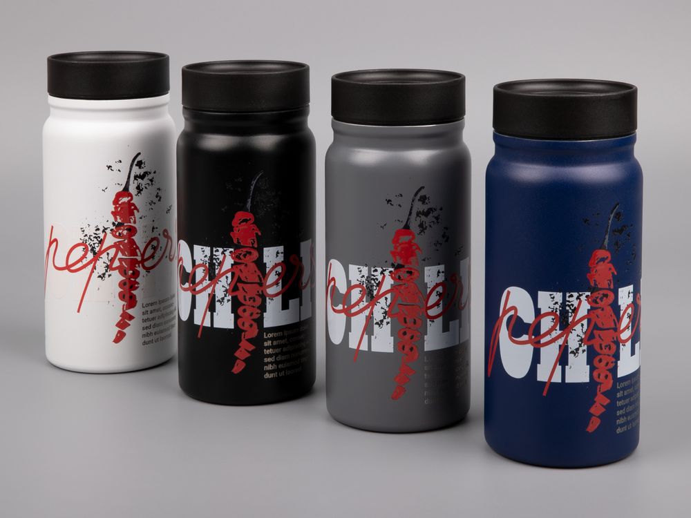 Термостакан Hardproof, черный / Миниатюра нанесения (1000)