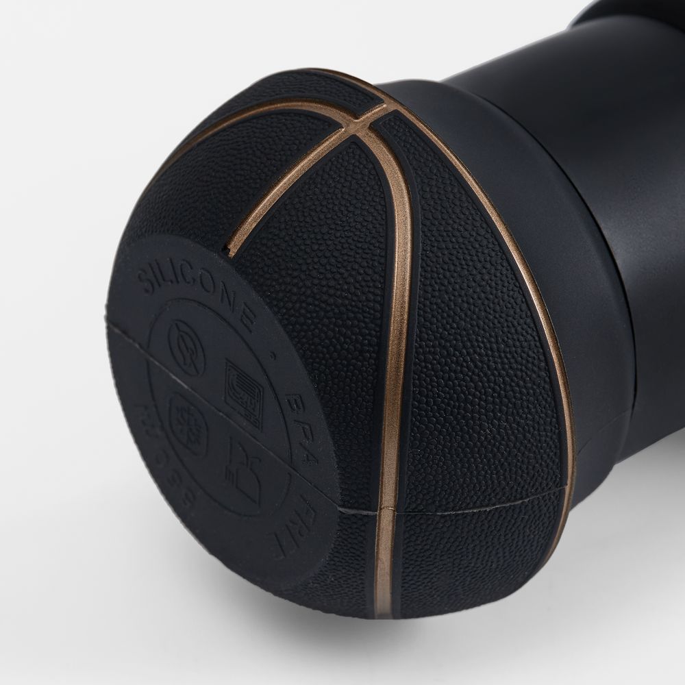 Складная бутылка для воды Basketball Flex, черная / Миниатюра WWW (1000)