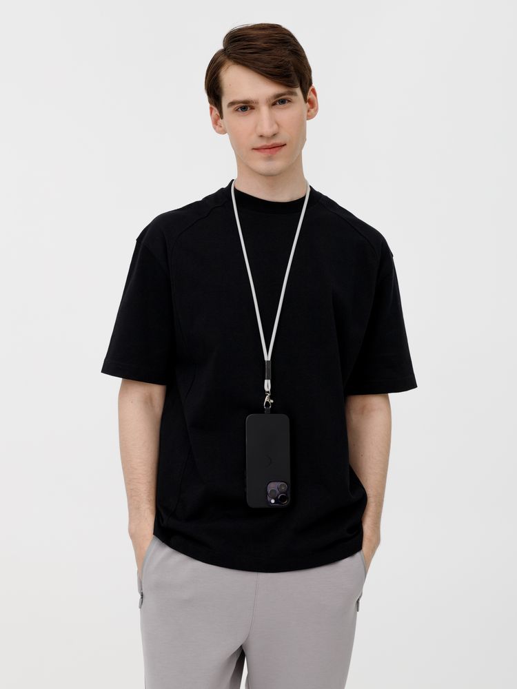 Шнурок для бейджа Tube Metal, серый / Миниатюра WWW (1000)