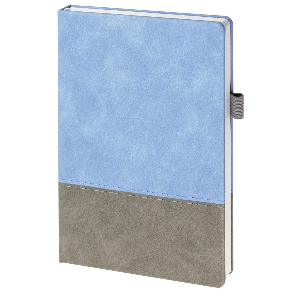 Ежедневник Horizon, недатированный, серый с голубым / Миниатюра WWW (1000)