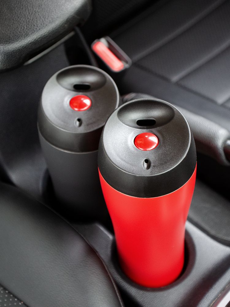 Термостакан Solingen, вакуумный, герметичный, черный / Миниатюра WWW (1000)