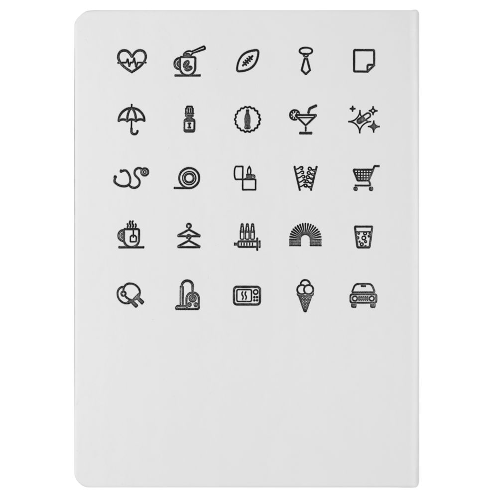 Ежедневник «История изобретений», недатированный, белый / Миниатюра WWW (1000)