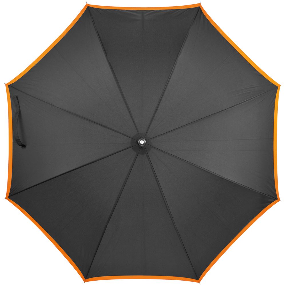 Зонт-трость Highlight, черный с оранжевым / Миниатюра WWW (1000)