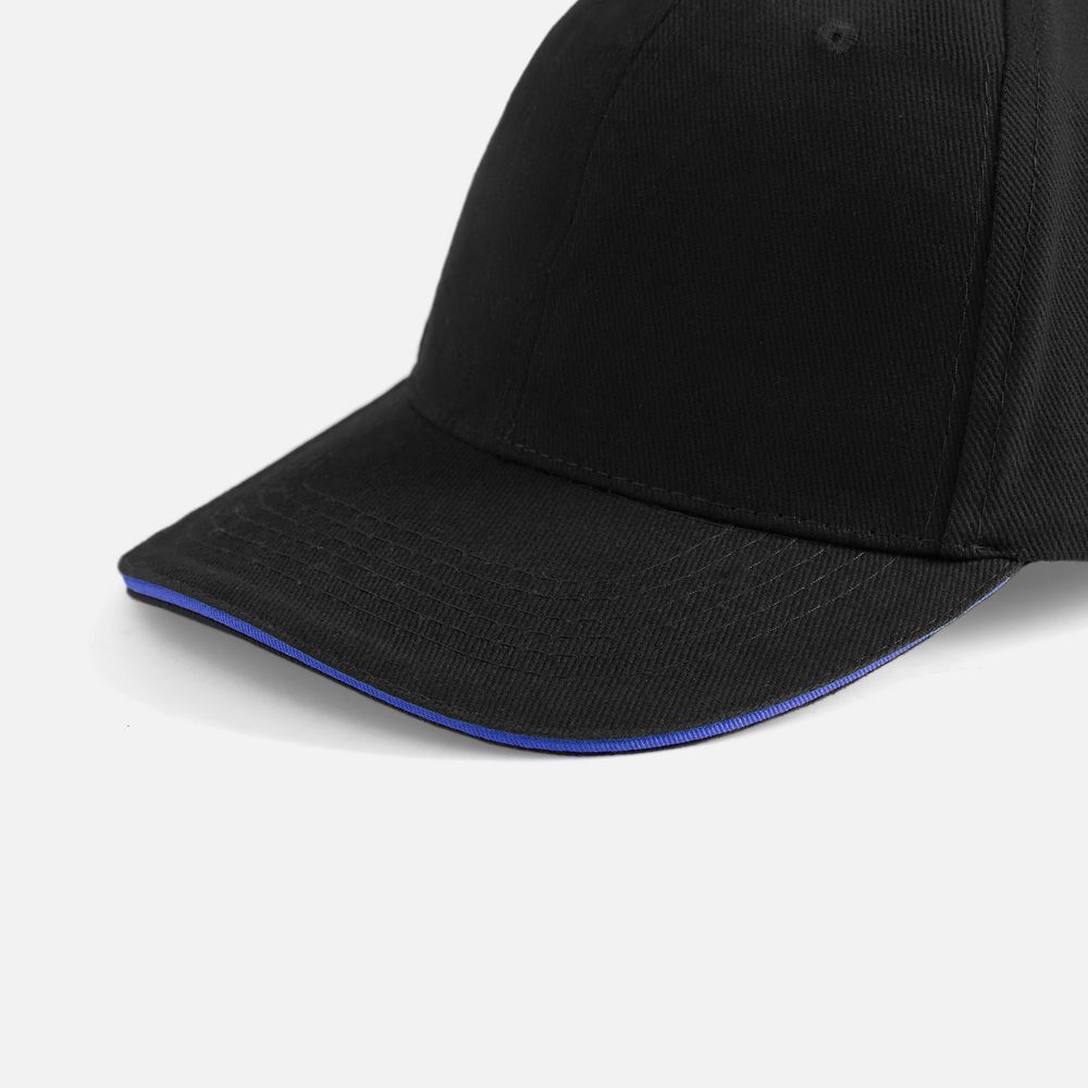 Бейсболка Buffalo, черная с ярко-синим / Миниатюра WWW (1000)