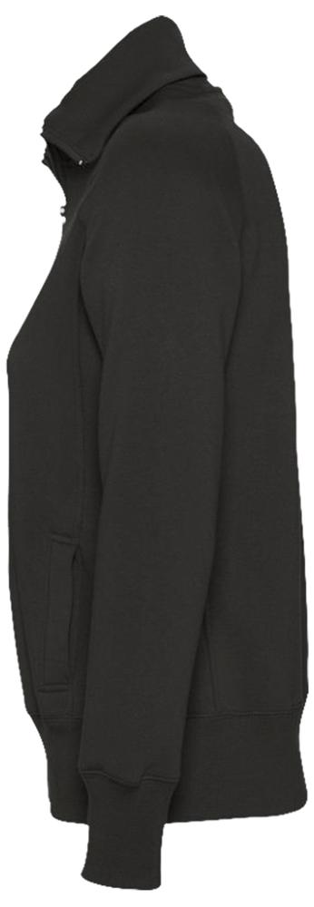 Толстовка женская на молнии Soda 280 черная / Миниатюра WWW (1000)