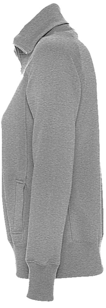 Толстовка женская на молнии Soda 280 серый меланж / Миниатюра WWW (1000)