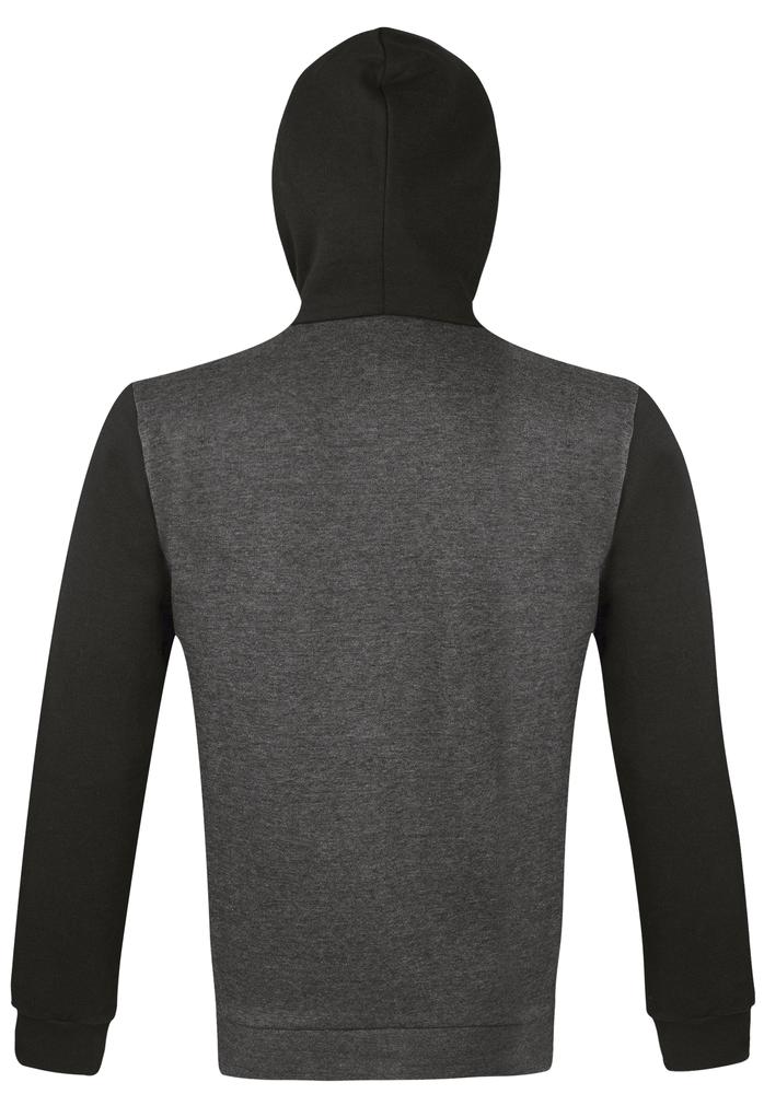 Толстовка на молнии Silver 280 серый меланж с черным / Миниатюра WWW (1000)