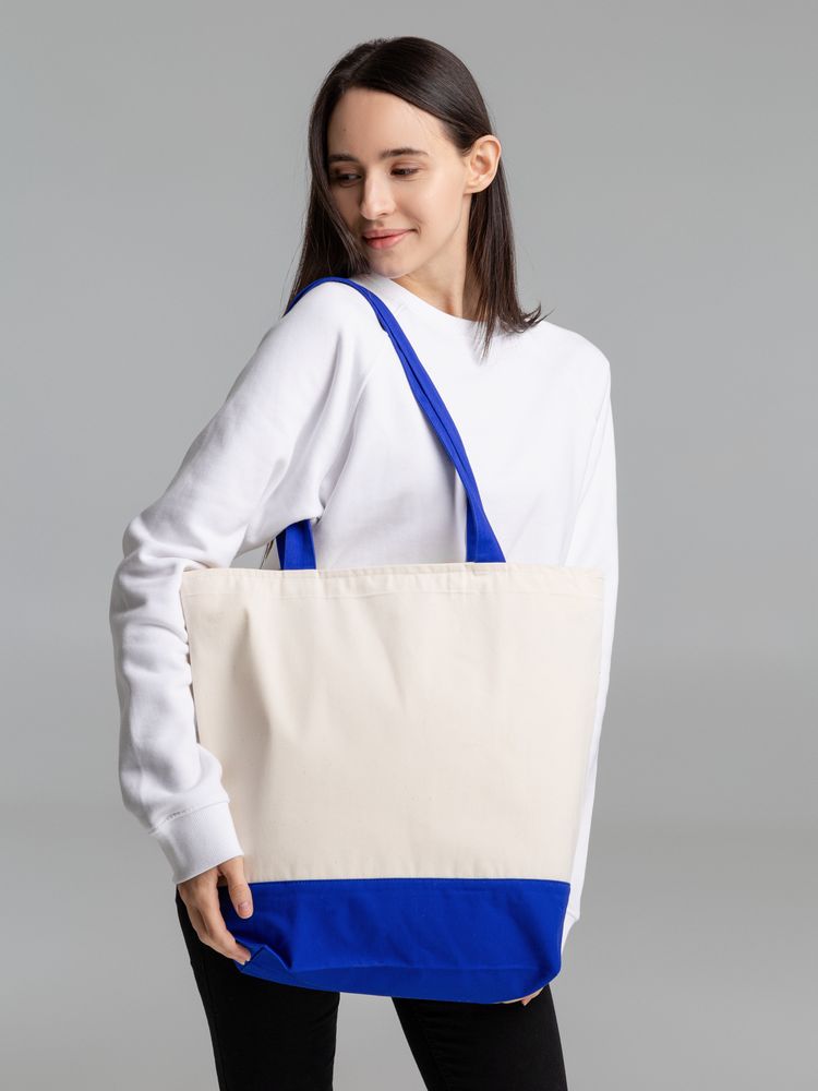 Сумка для покупок на молнии Shopaholic Zip, неокрашенная с черным / Миниатюра WWW (1000)