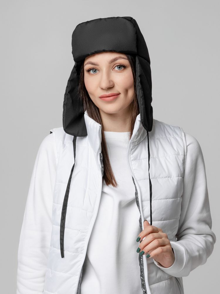 Шапка-ушанка Shelter, черная / Миниатюра WWW (1000)