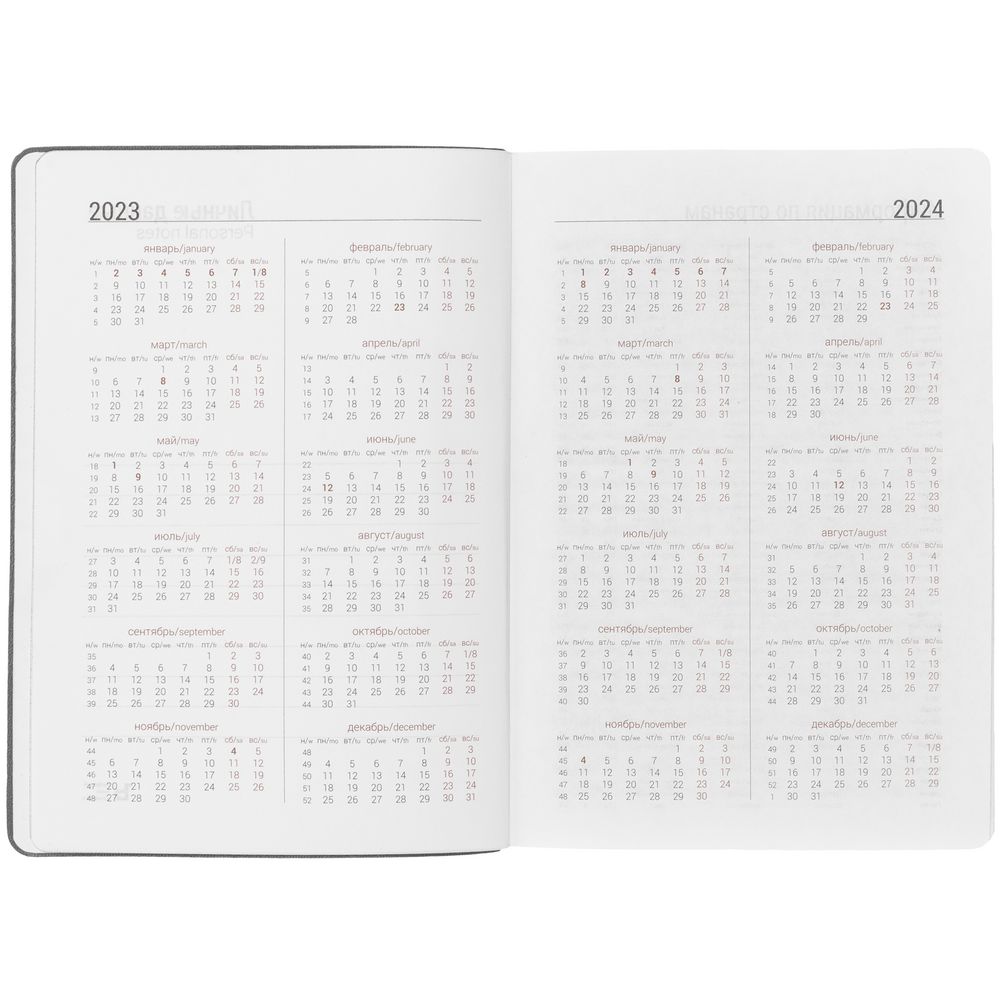 Ежедневник Flexpen Color, датированный, серый / Миниатюра WWW (1000)