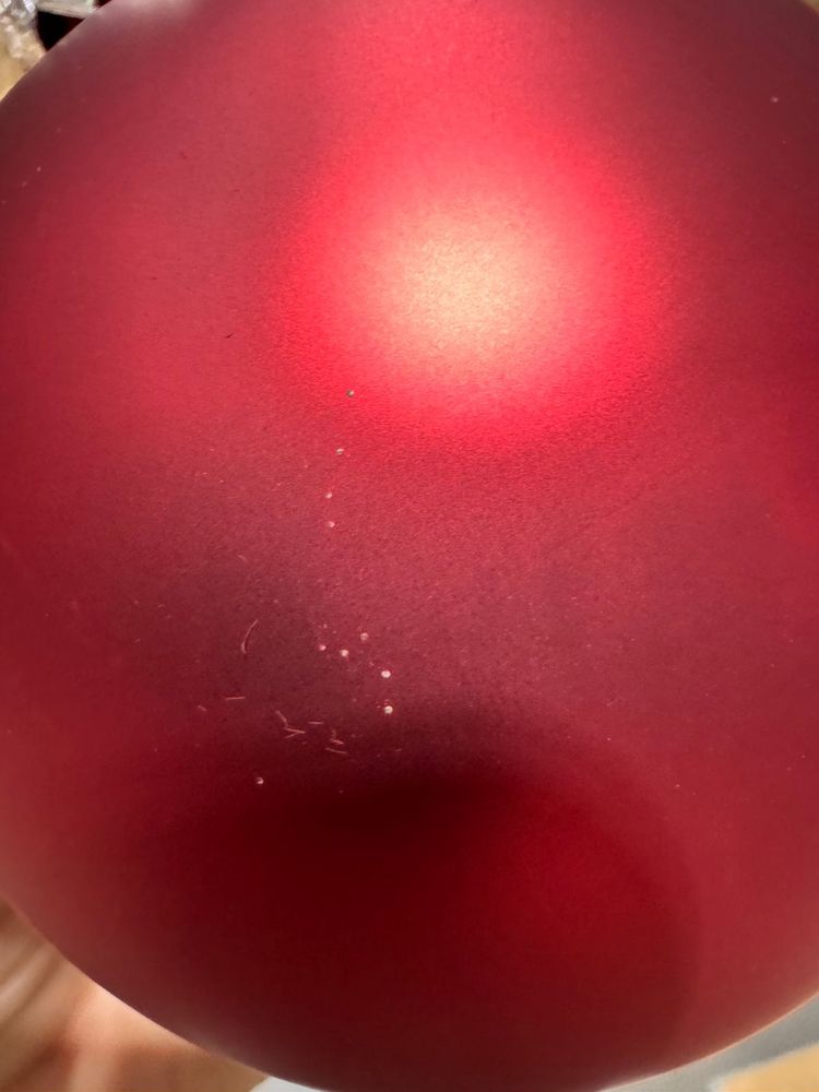 Оформительский шар Finery, 10 см, матовый красный / Миниатюра WWW (1000)