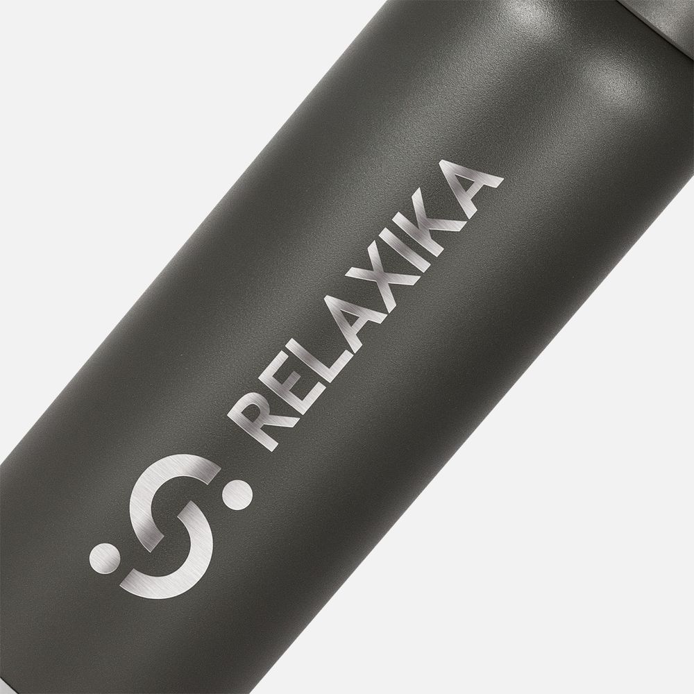 Термос Relaxika 1000 со стикерпаком, хаки / Миниатюра WWW (1000)