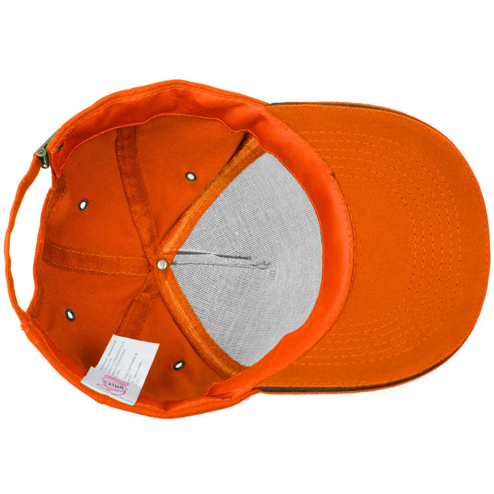 Бейсболка Unit Сlassic, оранжевая с черным кантом / Миниатюра WWW (1000)