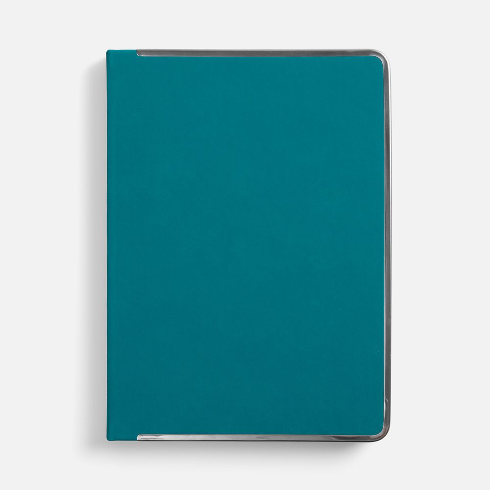 Ежедневник Metal Frame на заказ, датированный, бирюзовый / Миниатюра WWW (1000)