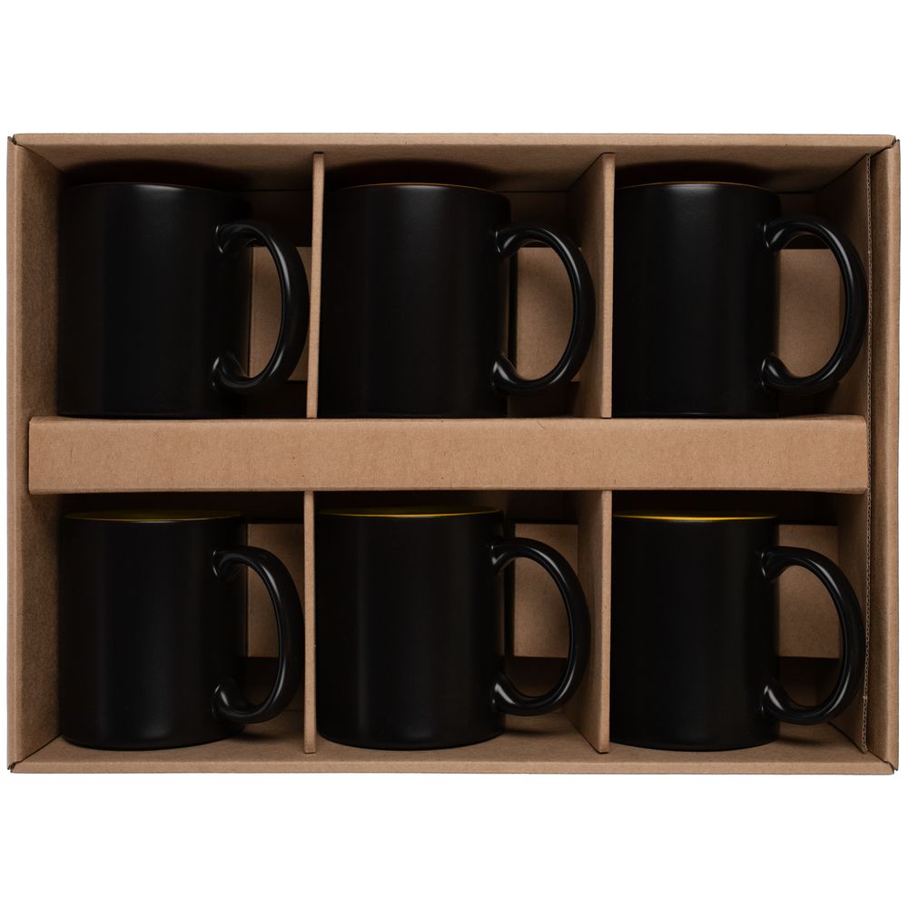 Набор из 6 кружек-хамелеонов On Display, желто-черный / Миниатюра WWW (1000)