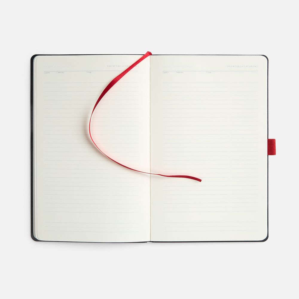 Ежедневник Lungo, недатированный, красный / Миниатюра WWW (1000)