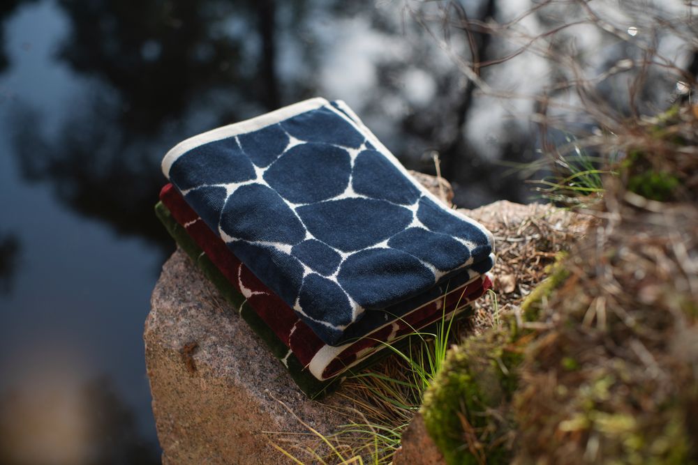 Полотенце Giraffe, малое, бежевое с синим / Миниатюра WWW (1000)