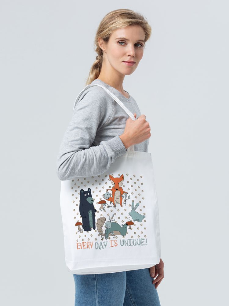 Холщовая сумка Every Day is Unique, белая / Миниатюра WWW (1000)