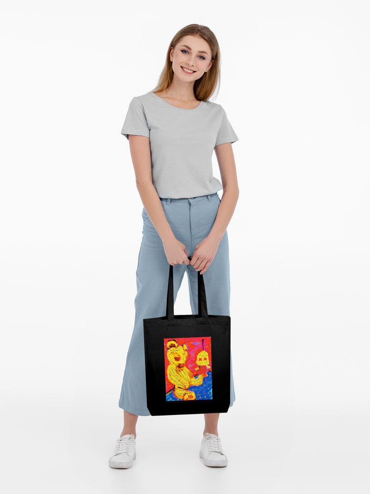 Холщовая сумка I Don't See You, черная / Миниатюра WWW (1000)