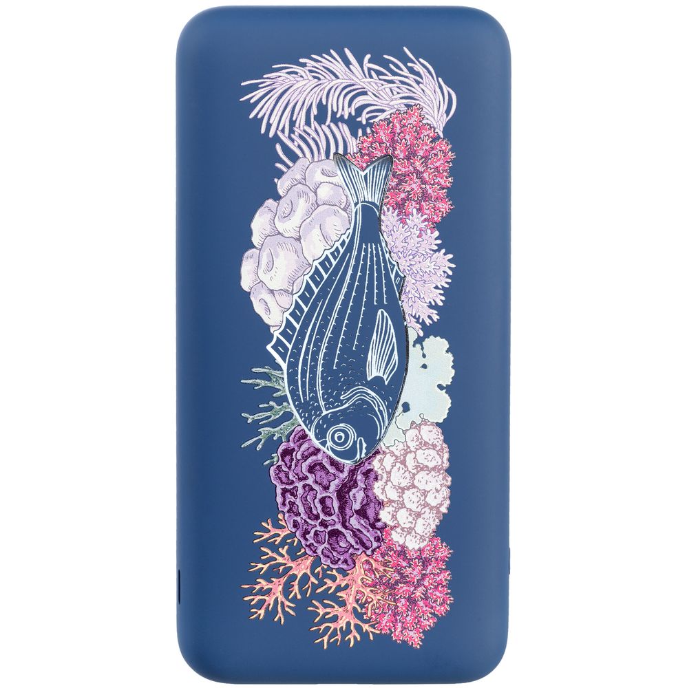 Аккумулятор с беспроводной зарядкой markBright Megapolis, 8000 мАч, синий / Миниатюра WWW (1000)