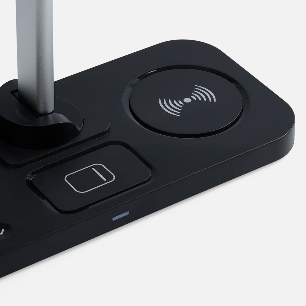 Настольная лампа с беспроводной зарядкой Power Light, черная / Миниатюра WWW (1000)