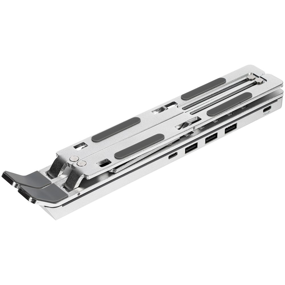 Подставка для ноутбука с USB-хабом Scaffold Hub, серебристый металлик / Миниатюра WWW (1000)