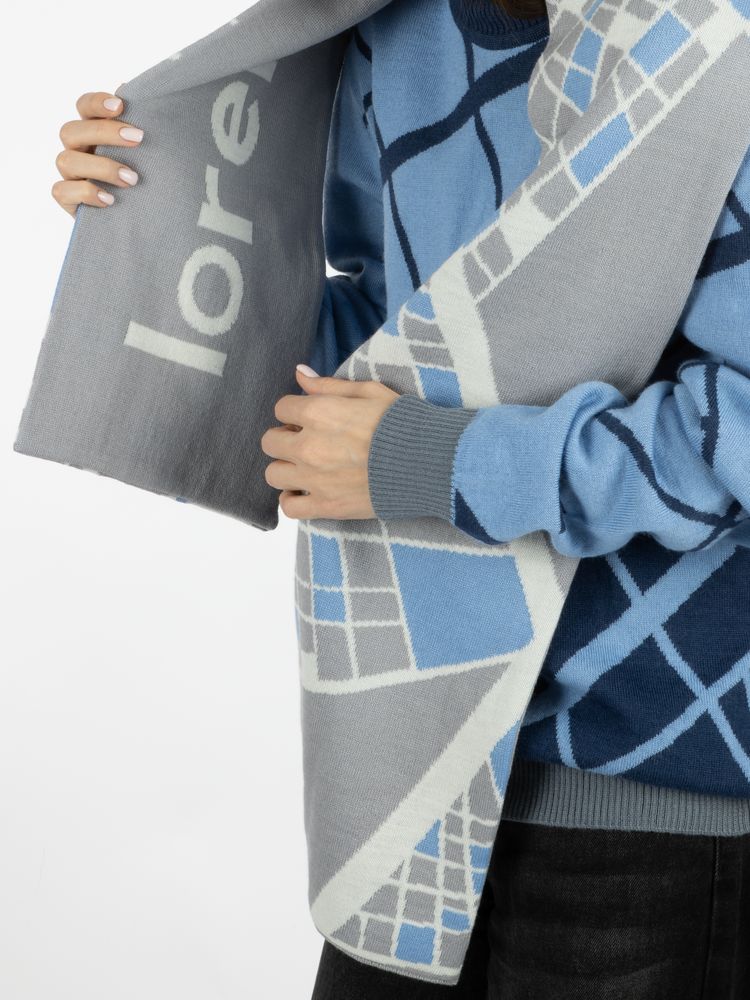 Шарф на заказ Tricksy Classic Net, L, полушерсть / Миниатюра WWW (1000)