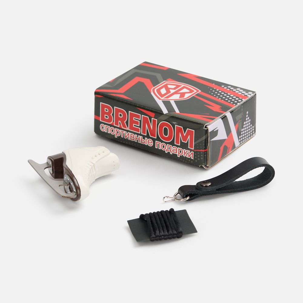 Брелок «Фигурный конек», белый / Миниатюра WWW (1000)