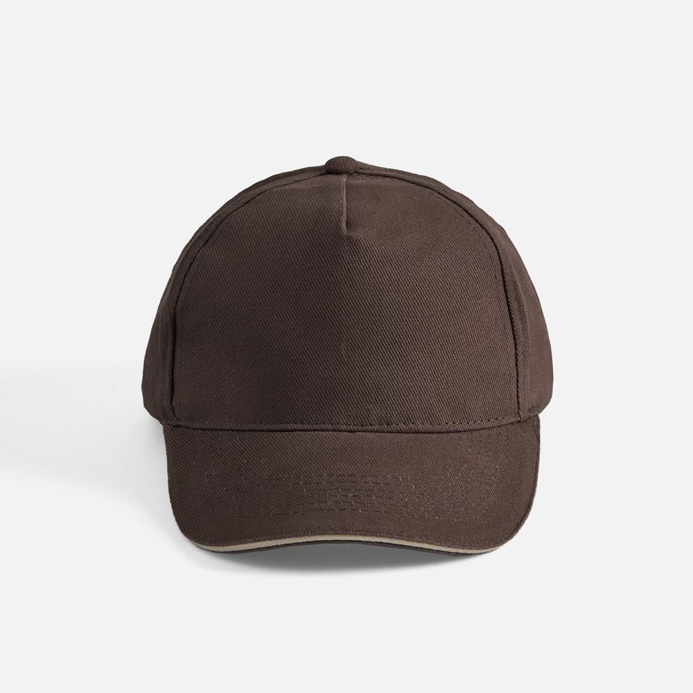 Бейсболка Long Beach, коричневая с бежевым / Миниатюра WWW (1000)