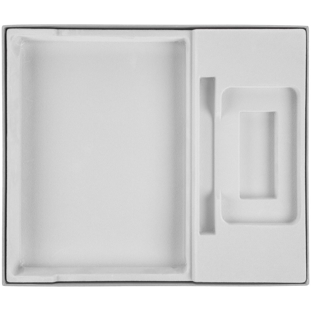 Коробка Overlap под ежедневник, аккумулятор и ручку, ver. 2, серая / Миниатюра WWW (1000)